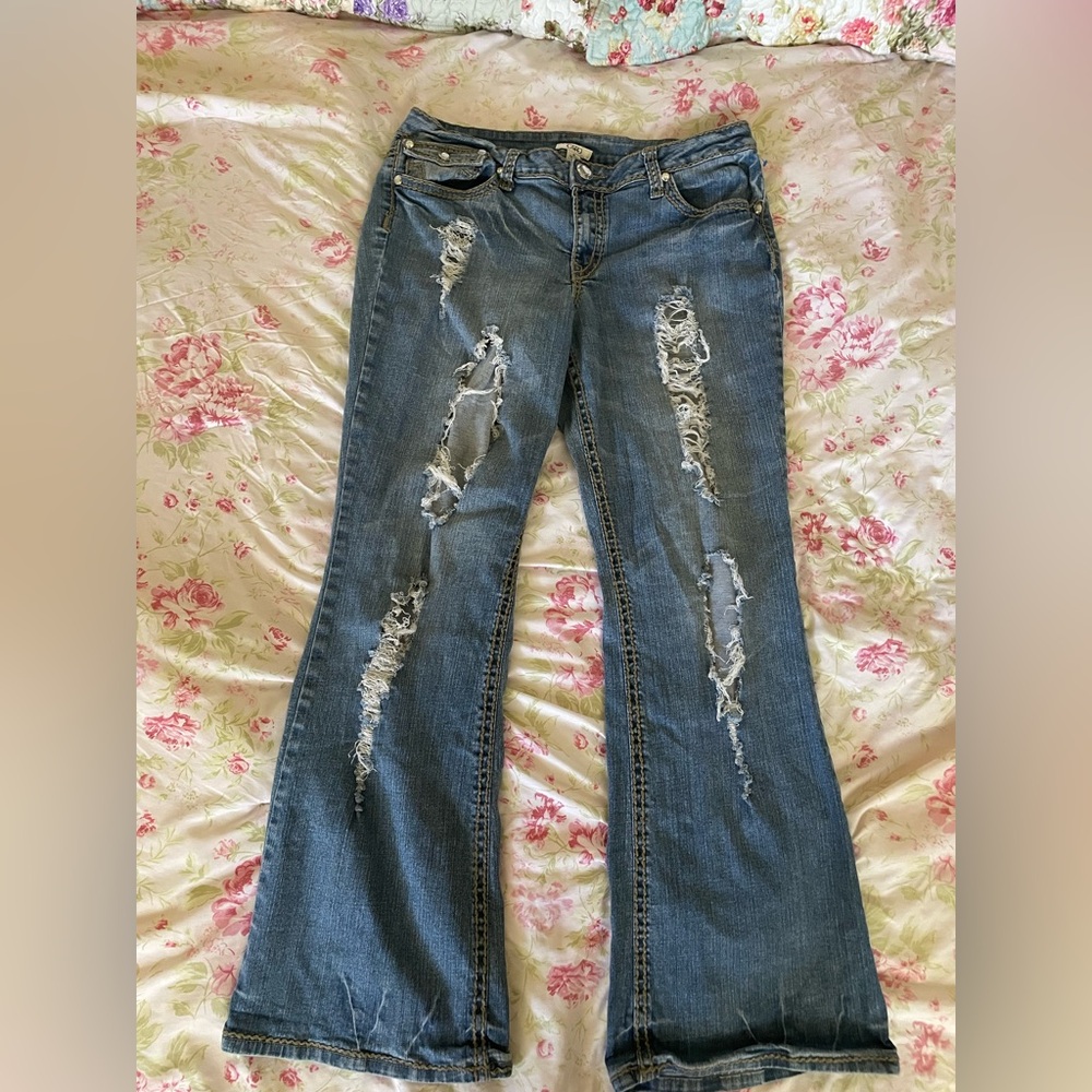 Distressed Y2K Blue Women's Jeans